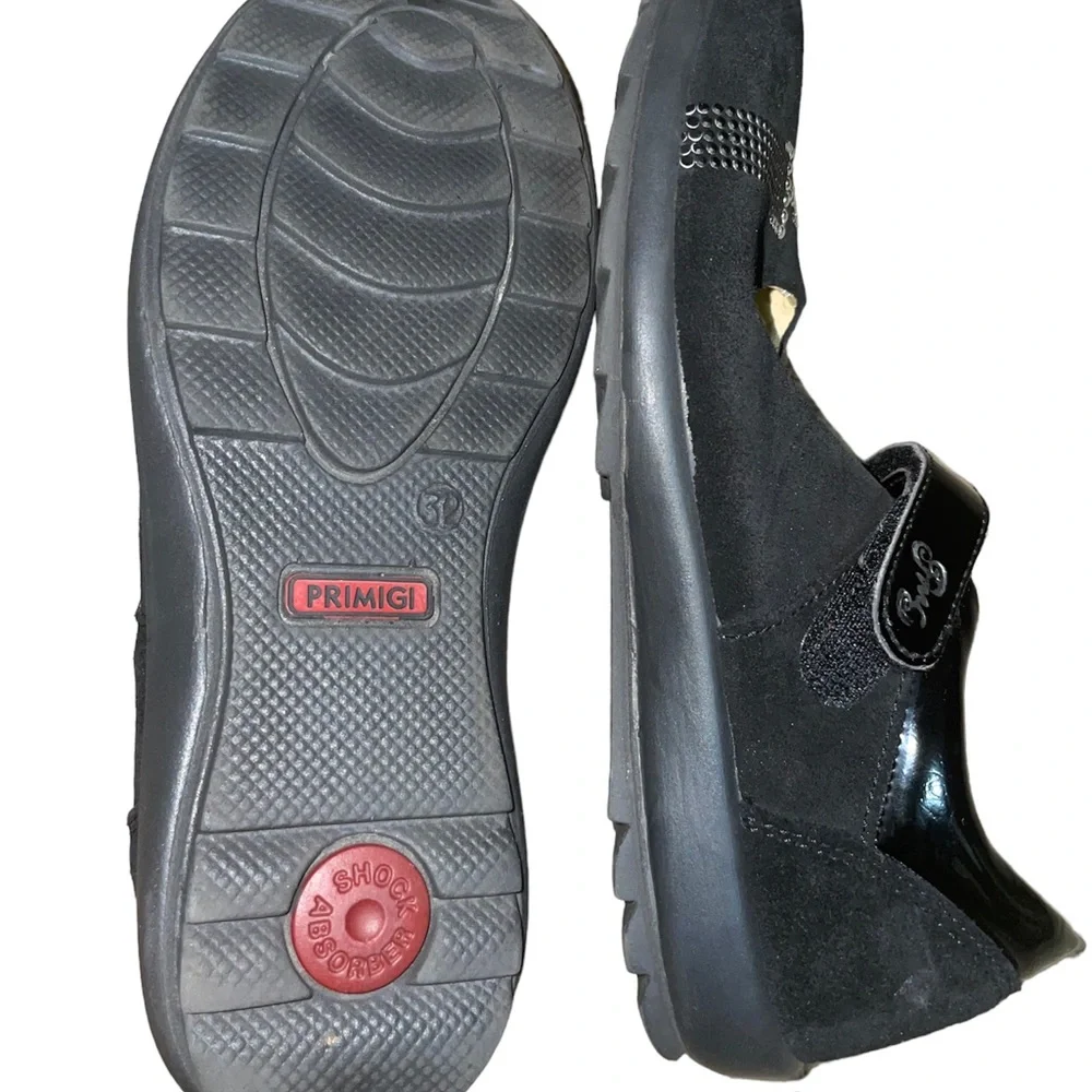 Primigi Girls Black Dressy shoes Sparkling gem details size 1 Suede